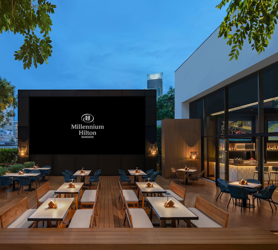 Dining Area on the Terrace of Ale House Restaurant