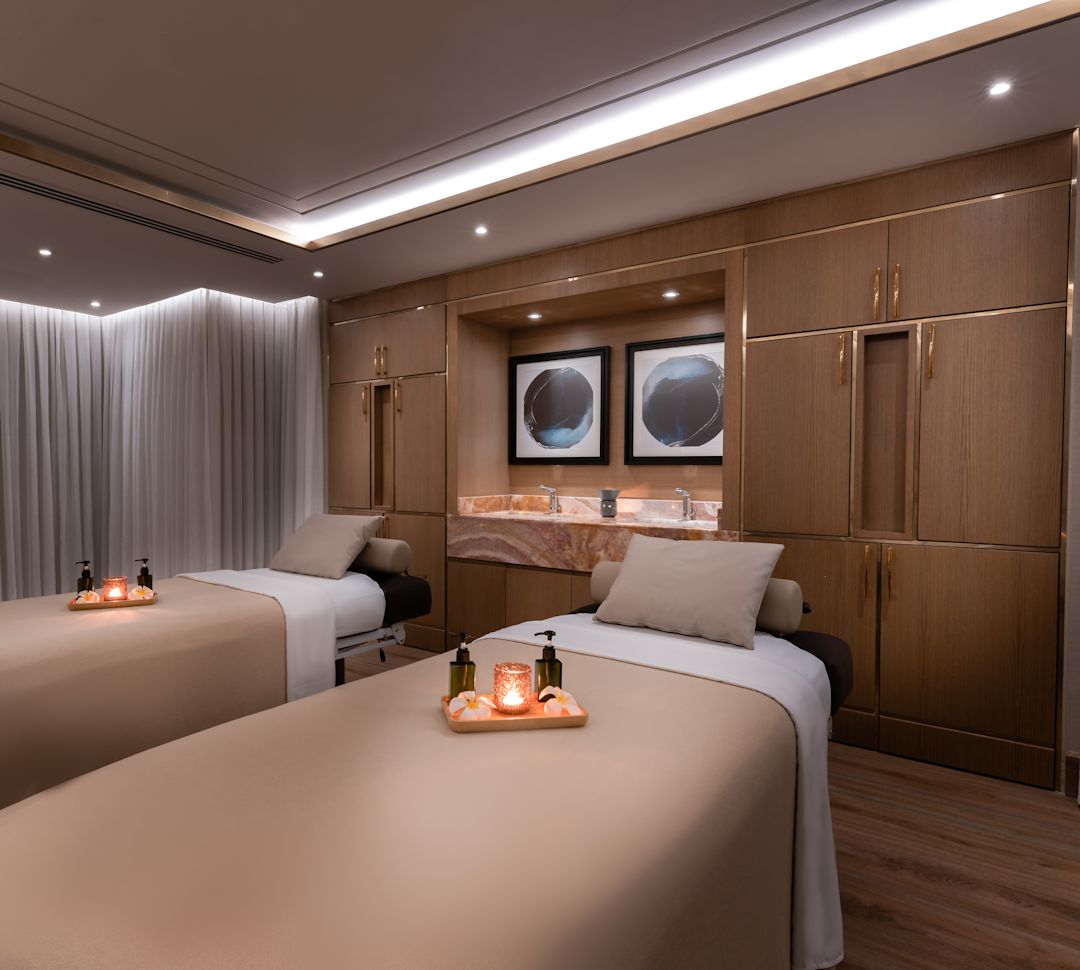 「エフォリア・スパ」のマッサージテーブル