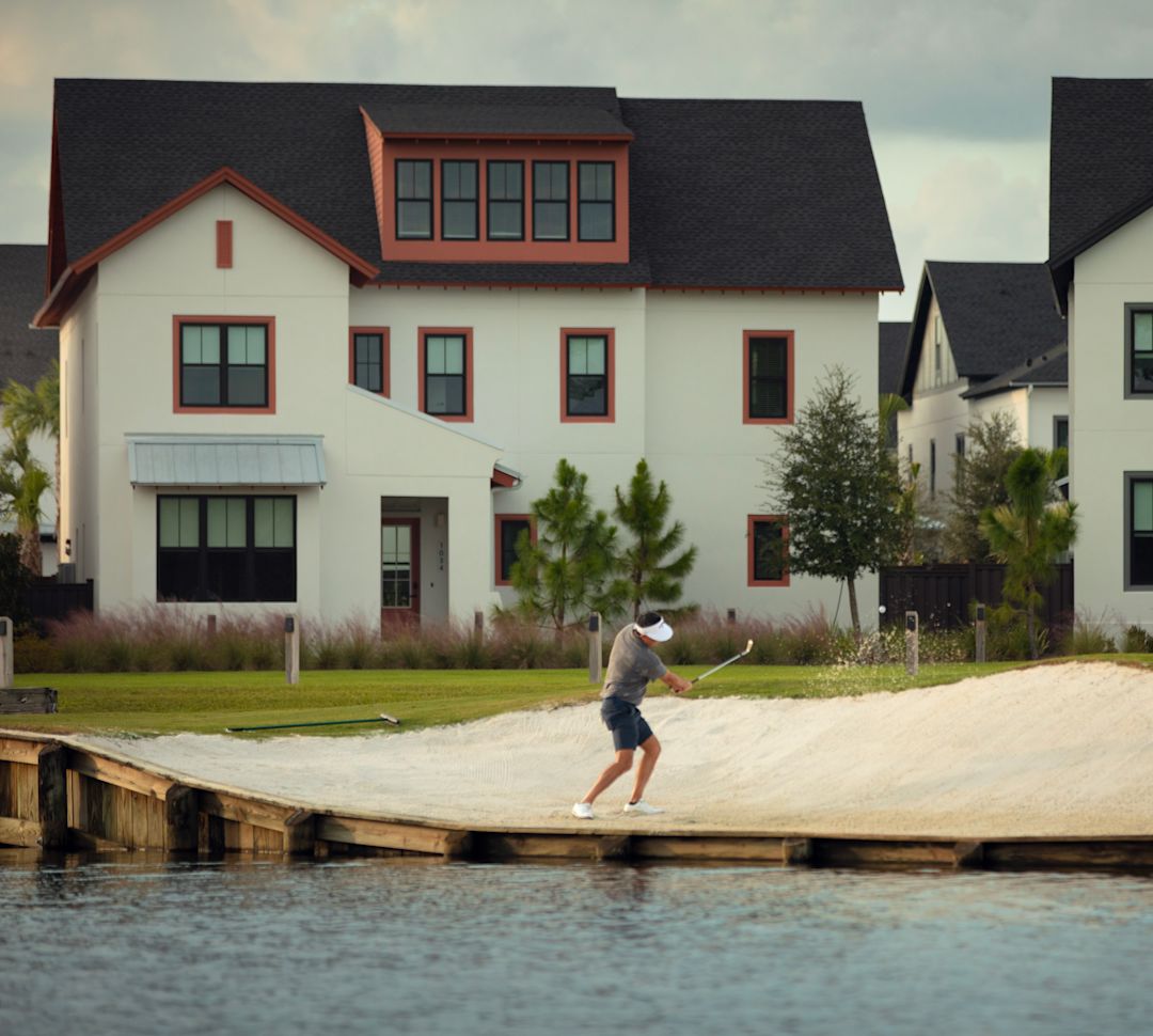 Golf Sand Bunker Golfer