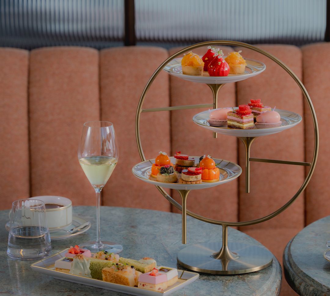 Tea Time Snacks on a Tray at Peacock Alley Restaurant-transition