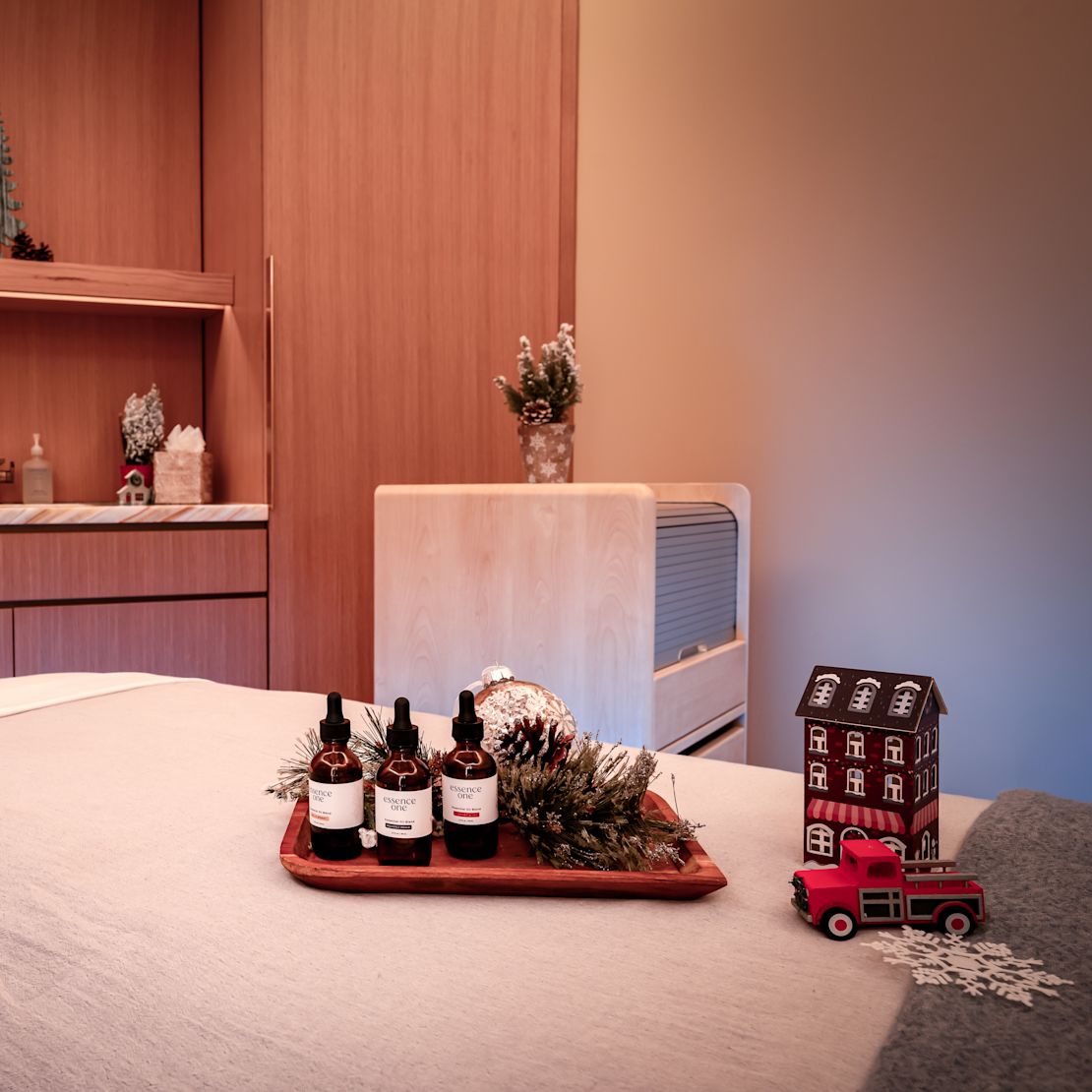 Shot of Spa massage room-transition