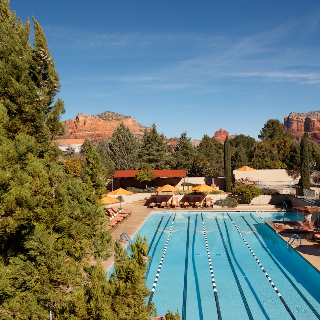Aerial View of Outdoor Swimming Pool at Daytime-transition