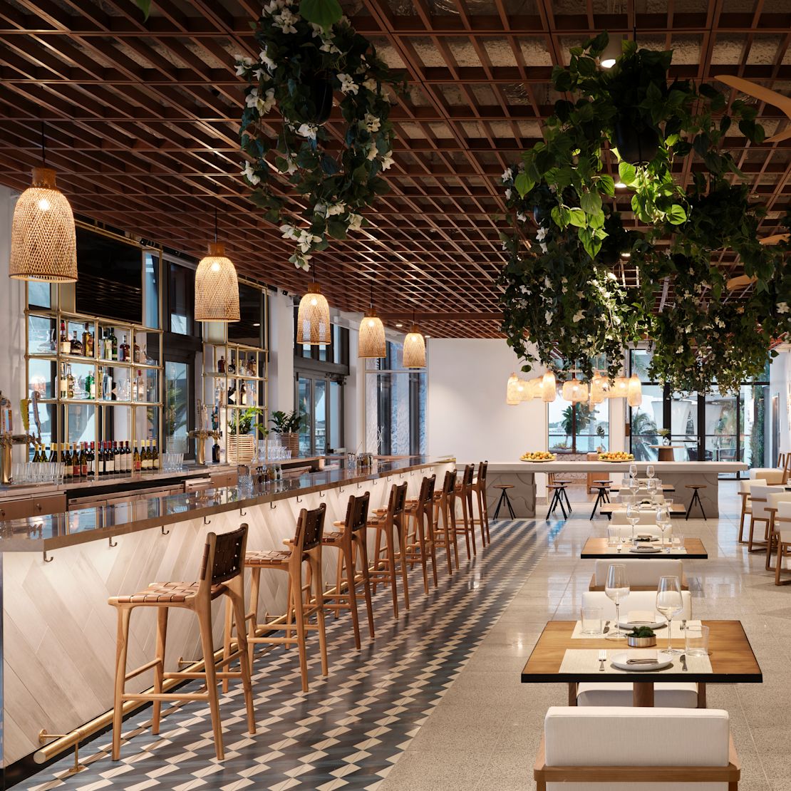 Olive & Sea Dining and Bar Area-transition