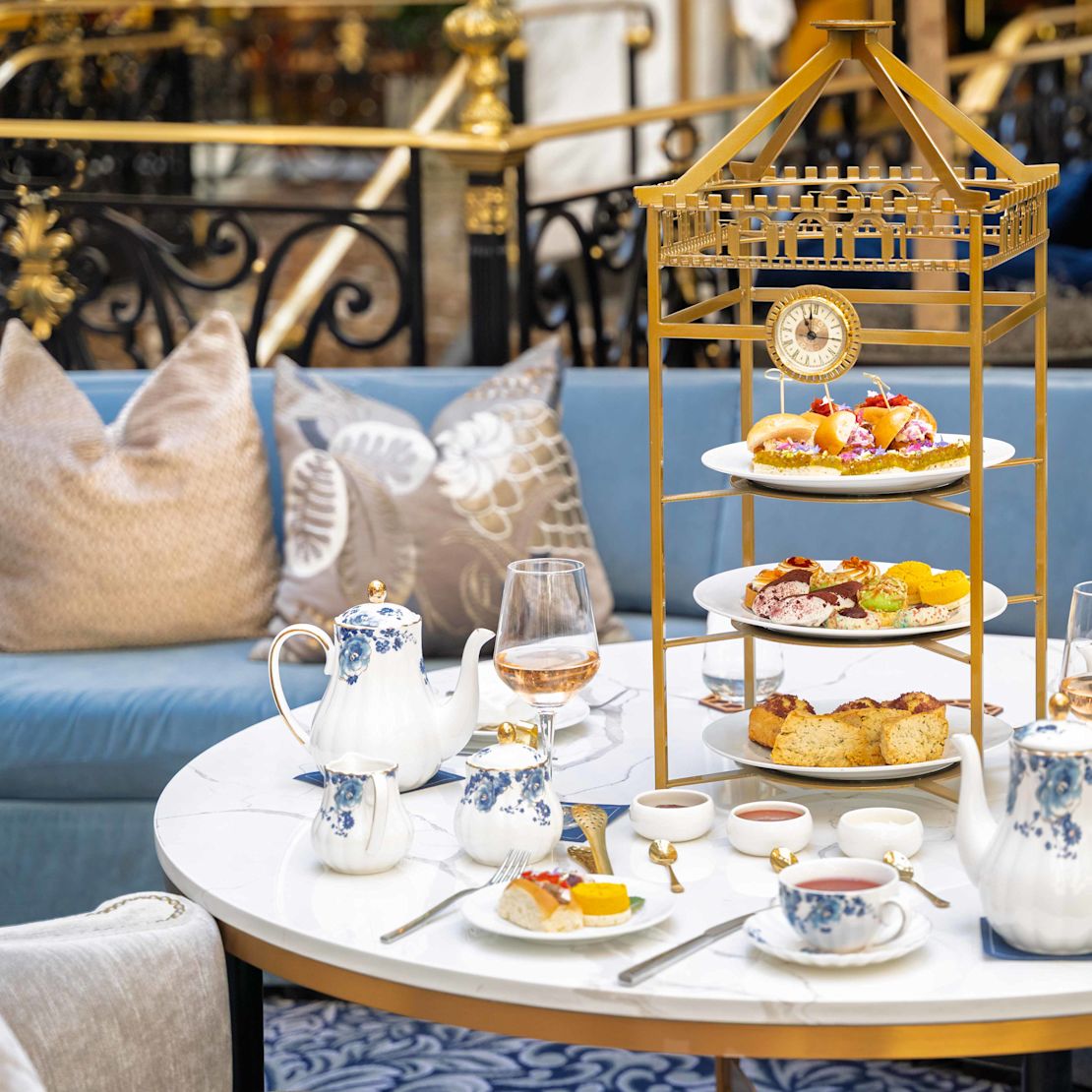 Afternoon Tea Snacks on a Table at Peacock Alley Restaurant-transition
