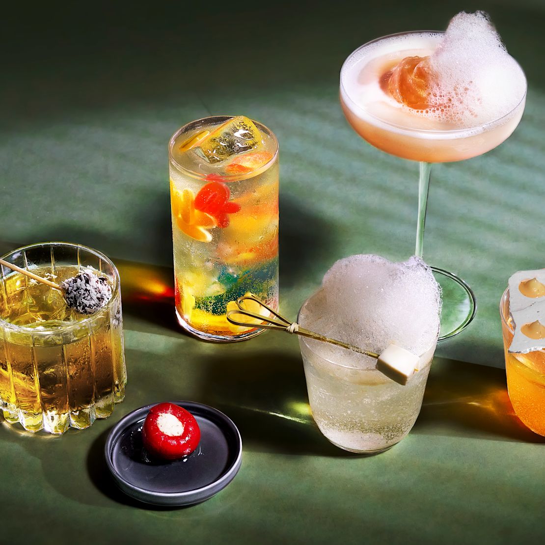 drinks on table in Ginger Lily-transition