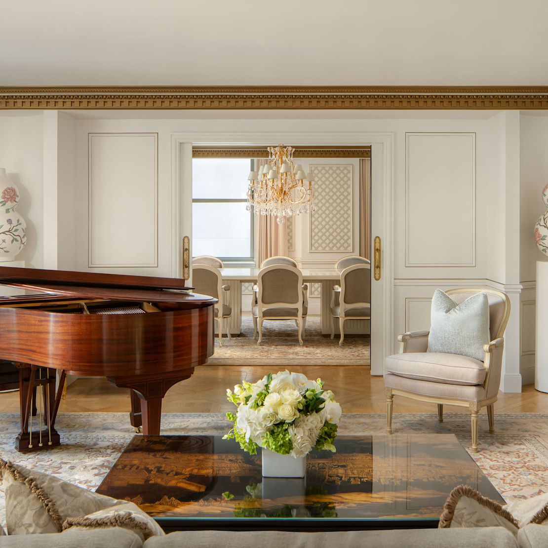 Suíte Waldorf Astoria, sala de estar, transição