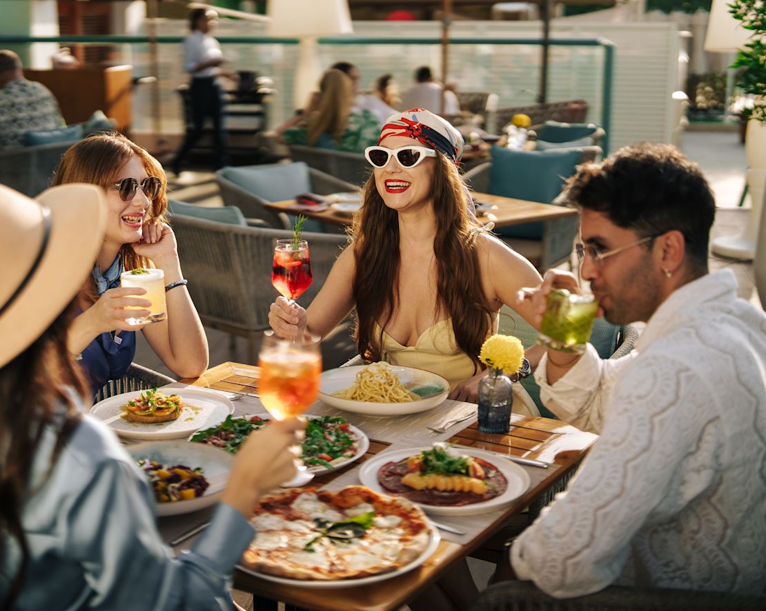 People Dining at Villa Verona Restaurant -transition