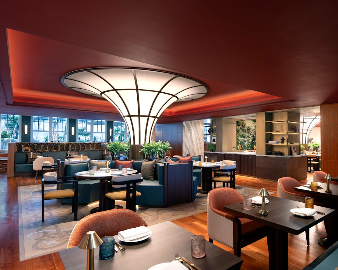 Aperçu-transition de la salle à manger du restaurant GRETA OTO Hamburg