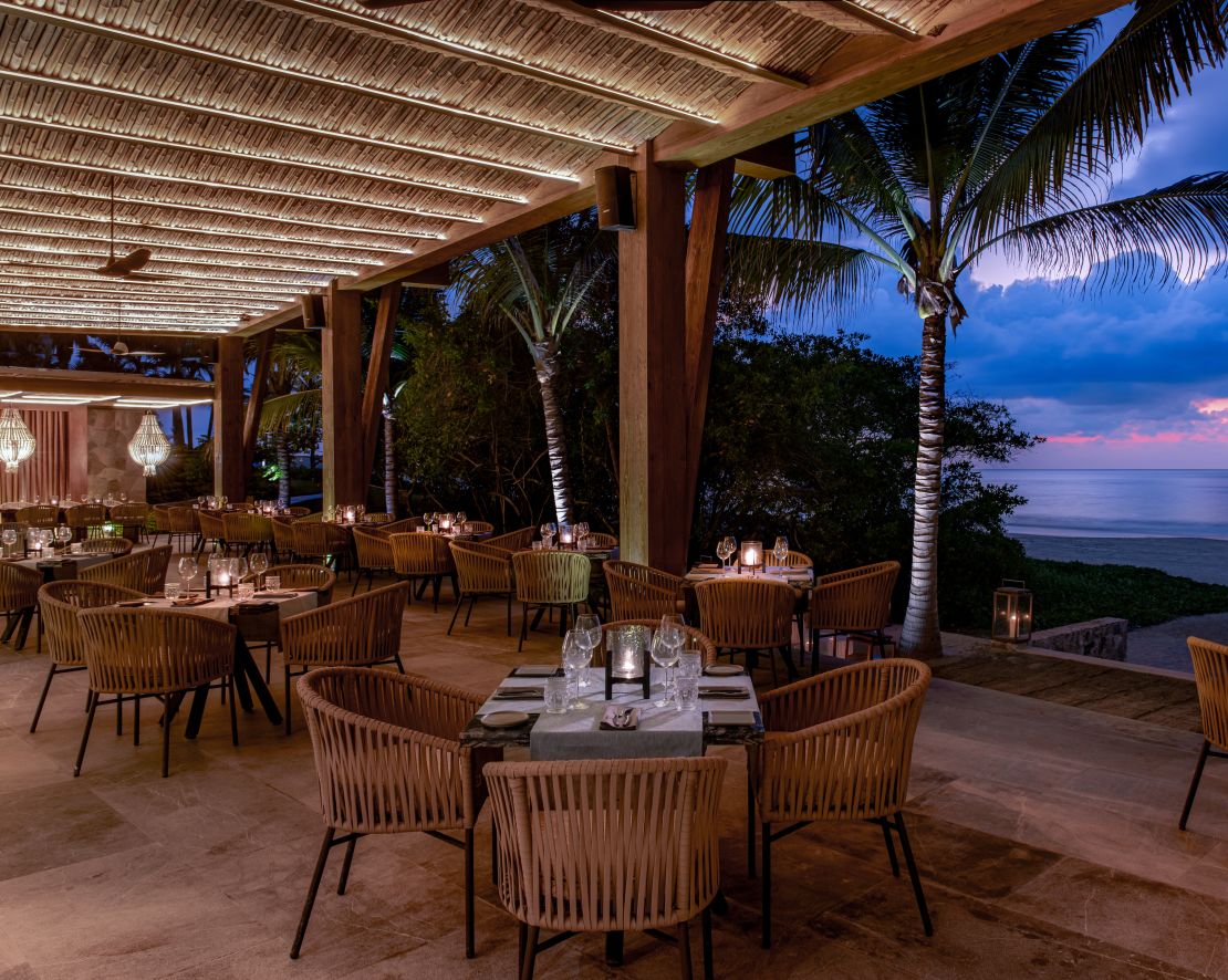 Outdoor Patio Area of Codex Restaurant at Sunset-transition