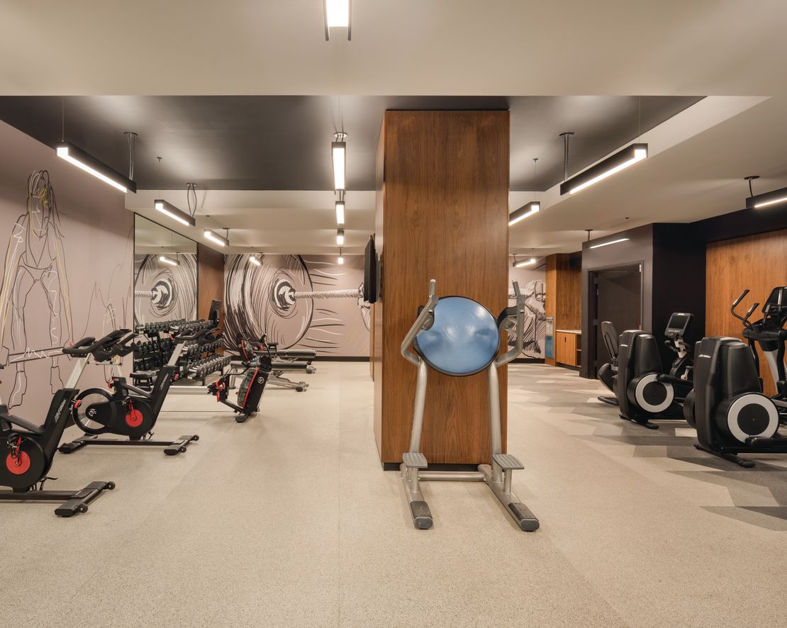 Fitness Center with Modern Equipment-transition