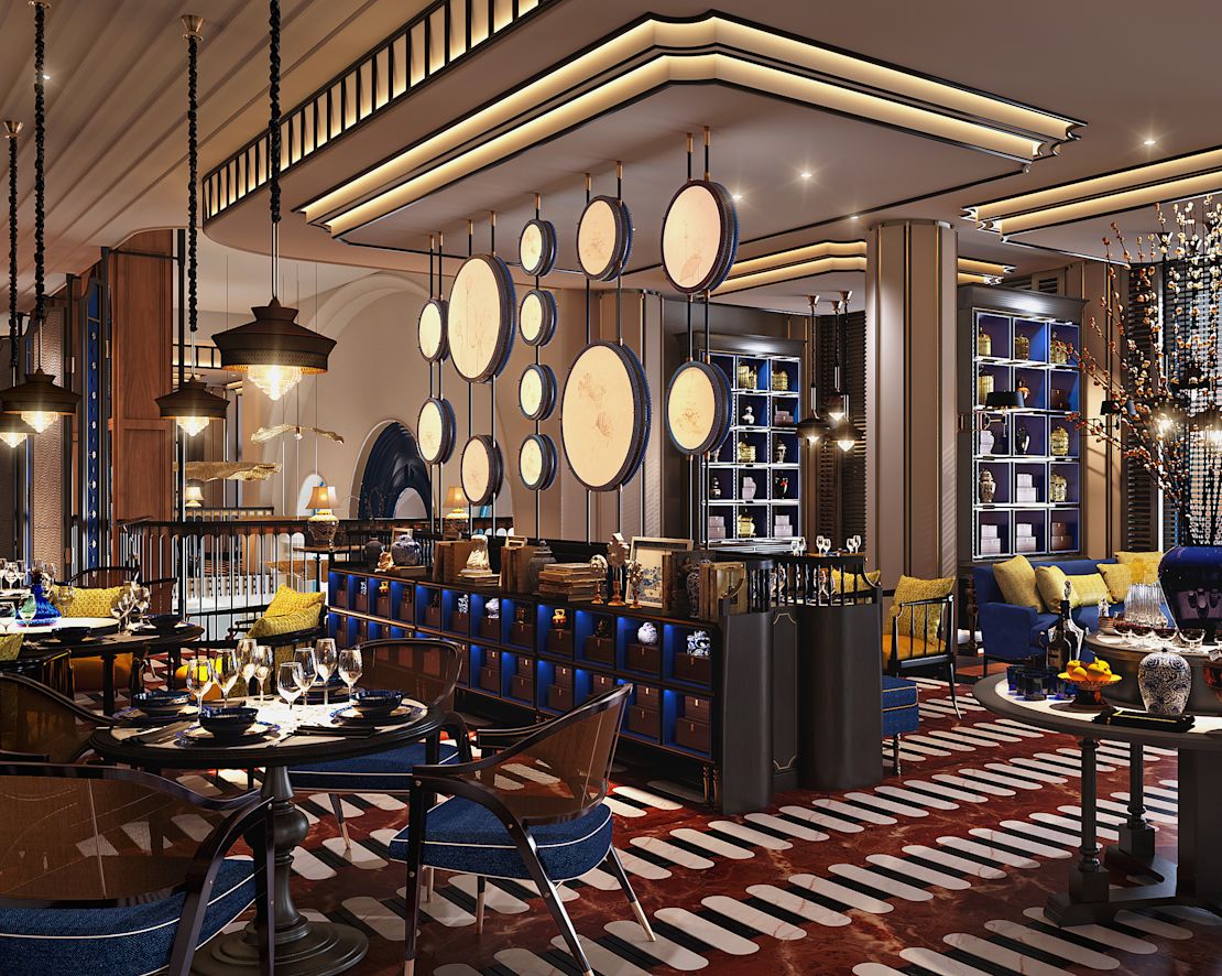 中華料理レストランのダイニングエリア。旧バージョン