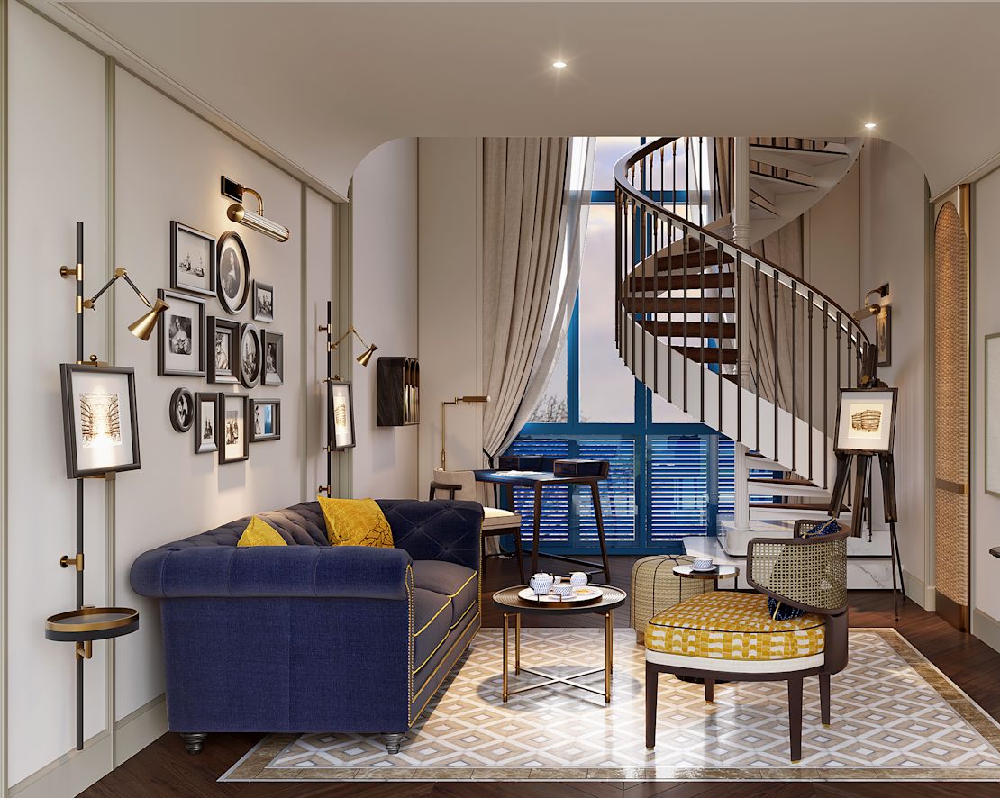 Duplex sitting area.-next-transition