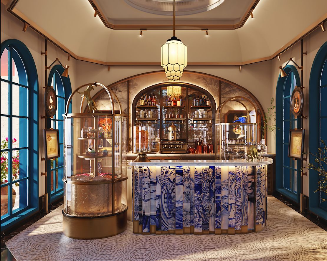 サンセットデッキ内のバー、次の移行