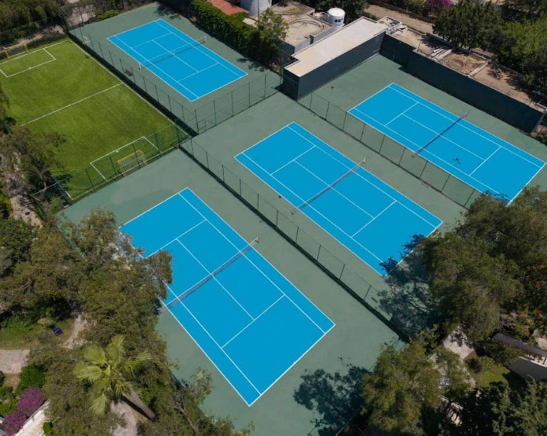 Top down view of Tennis Courts-transition