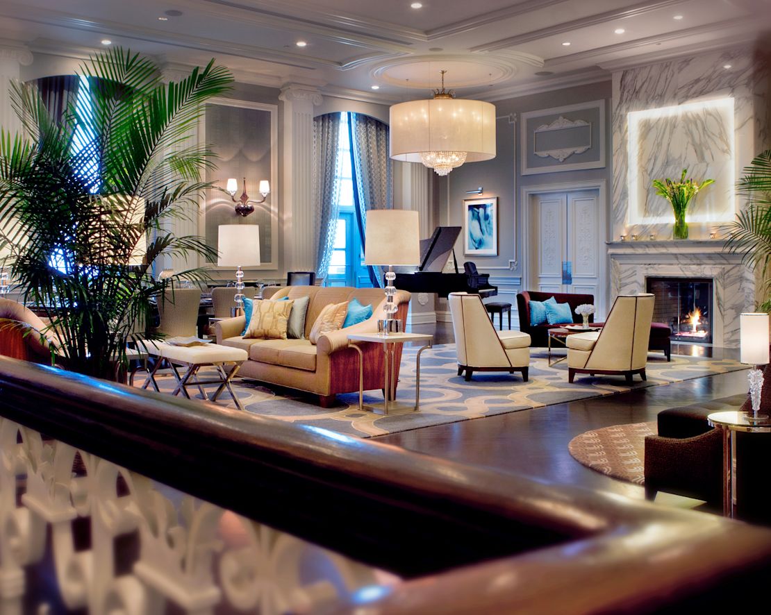 Conrad Suite Living Area at Hilton Chicago Hotel-transition