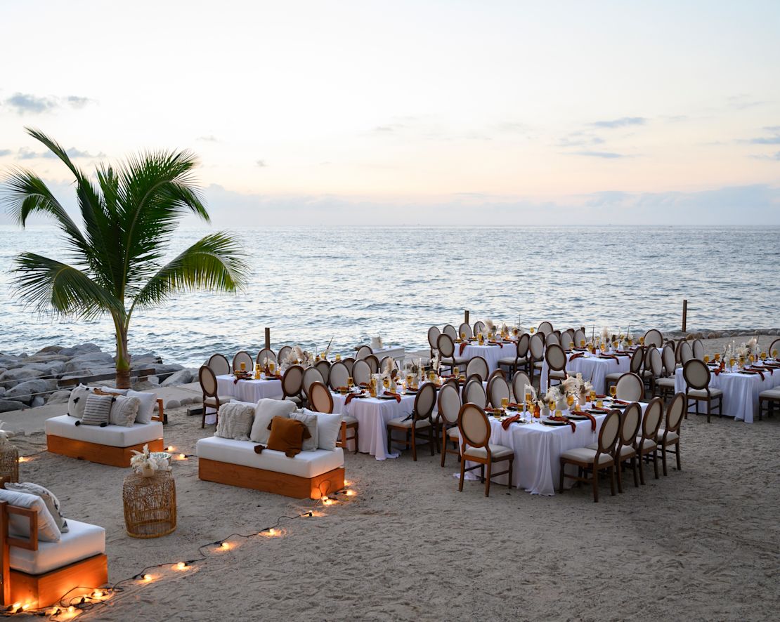 Wedding Setup Outdoors at the Beach Club-transition