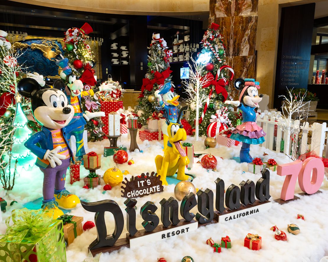 Various chocolate Disney characters for chocolate display-transition