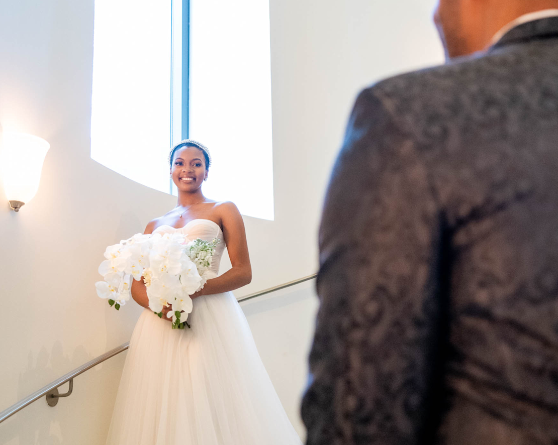 mariée à l'escalier - transition