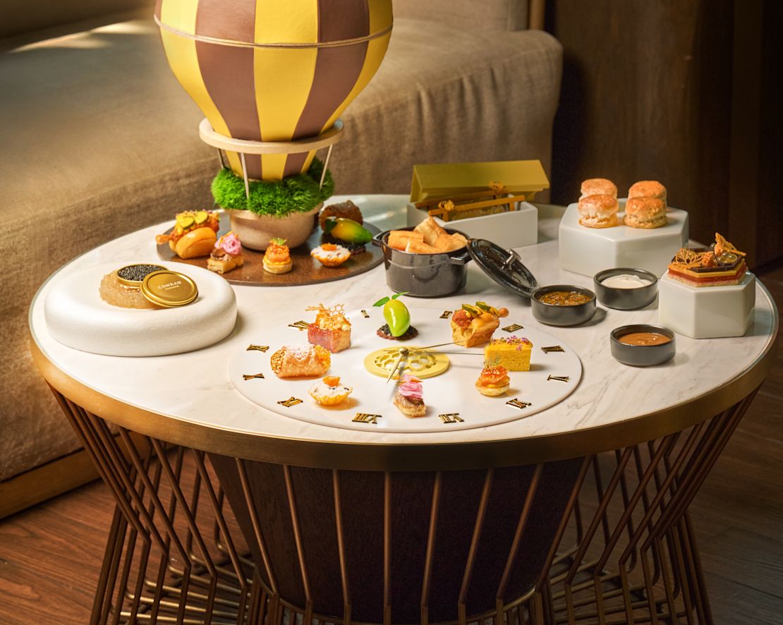 Snack Selections on a Table for Afternoon Tea at the Diplomat Bar-transition