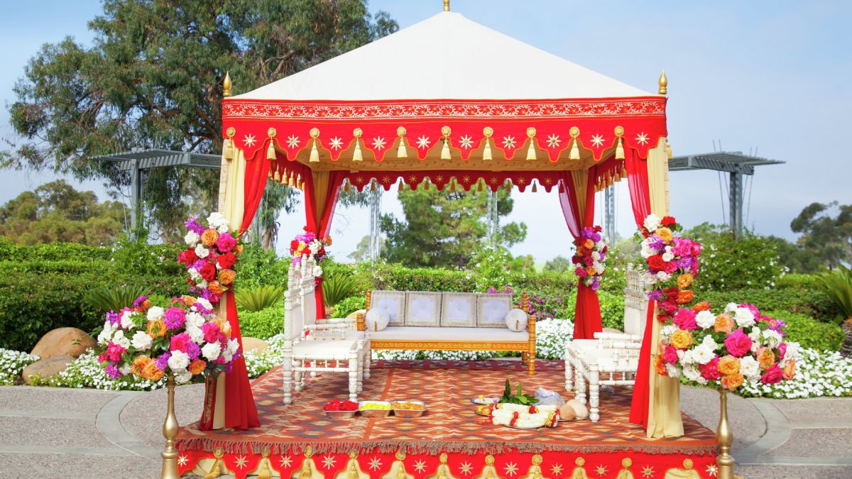 Pavilion setup for Indian wedding