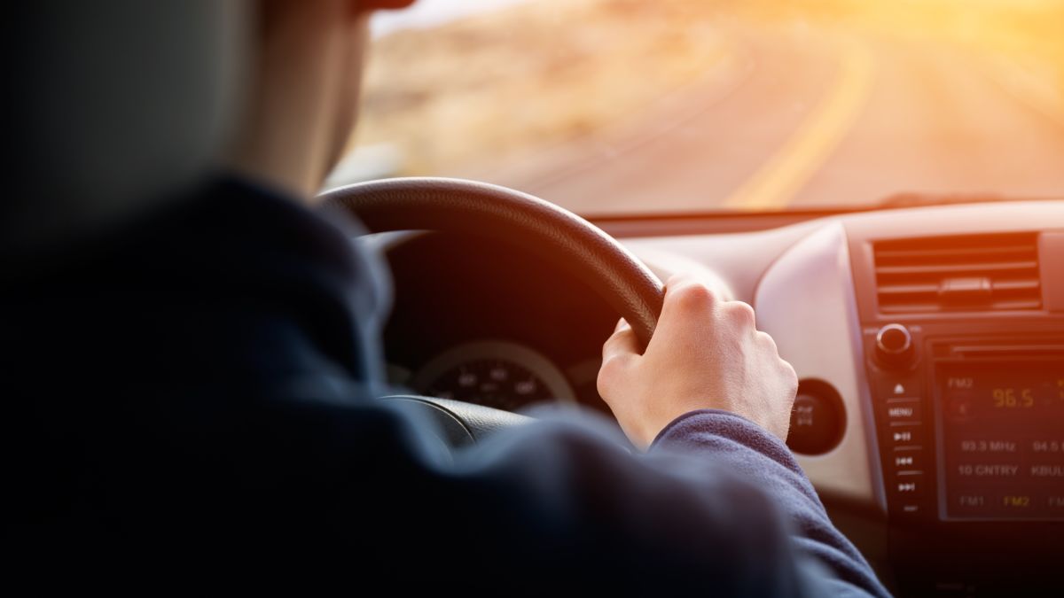 Shutterstock image of person driving