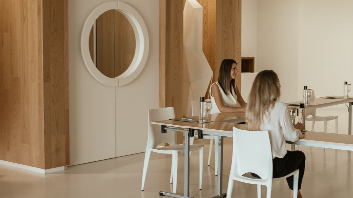 Small Meeting room with women sitting at desk