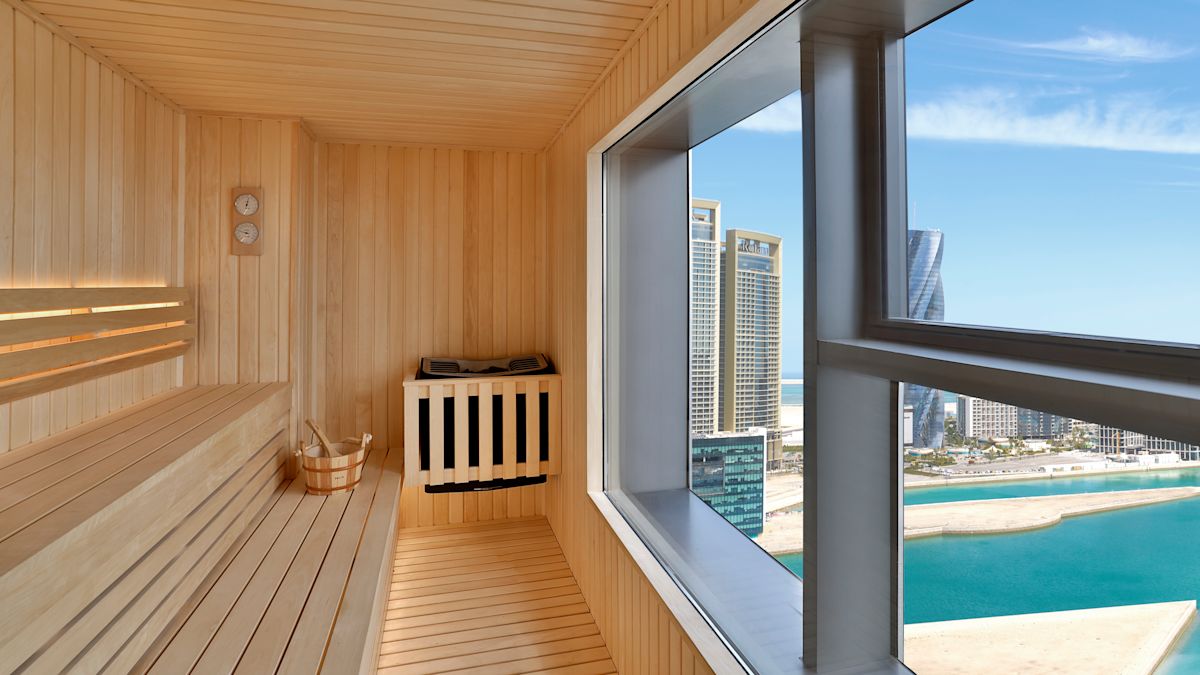 Sauna avec vue sur la plage