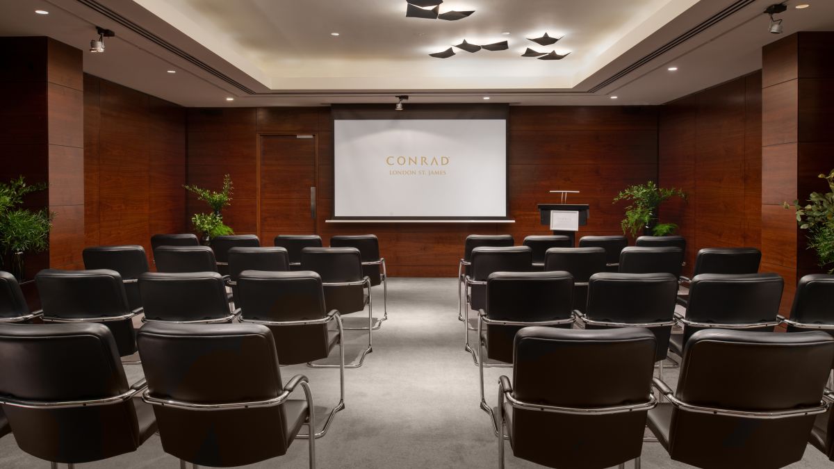 meeting room with rows of chairs