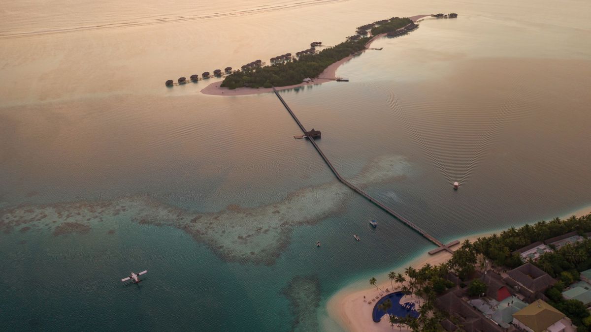 Aerial View of Conrad Maldives Rangali Island