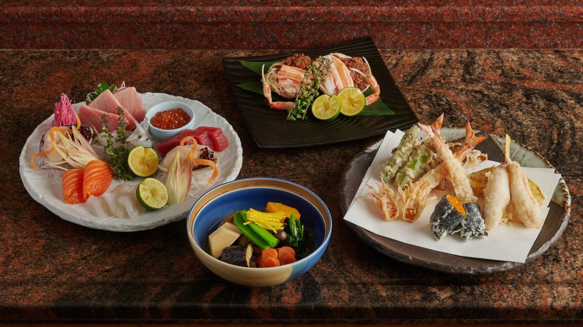 Selection of seafood in Tenshin restaurant