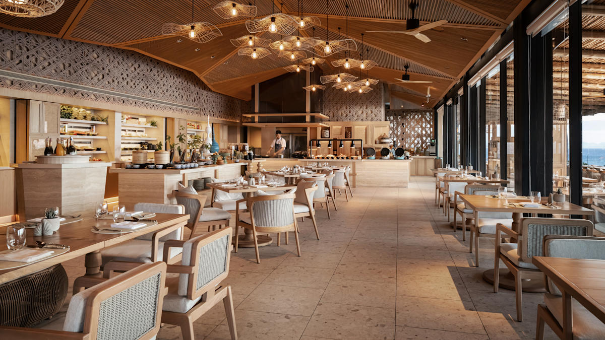 Jídelní prostor restaurace Aow Thai