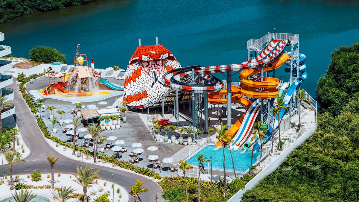 Luftaufnahme des Aquaparks