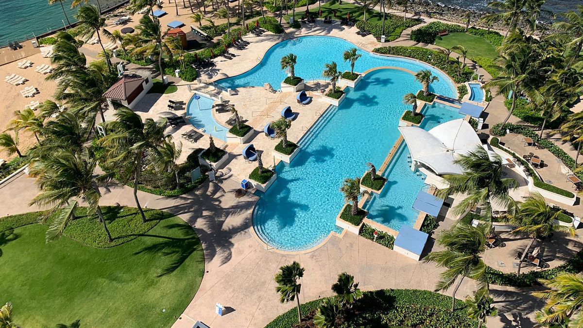 Overview of Pool and Beach Area