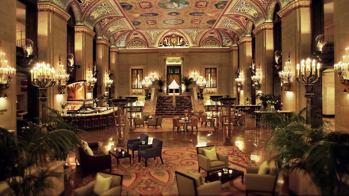 Vista della lobby dell'hotel