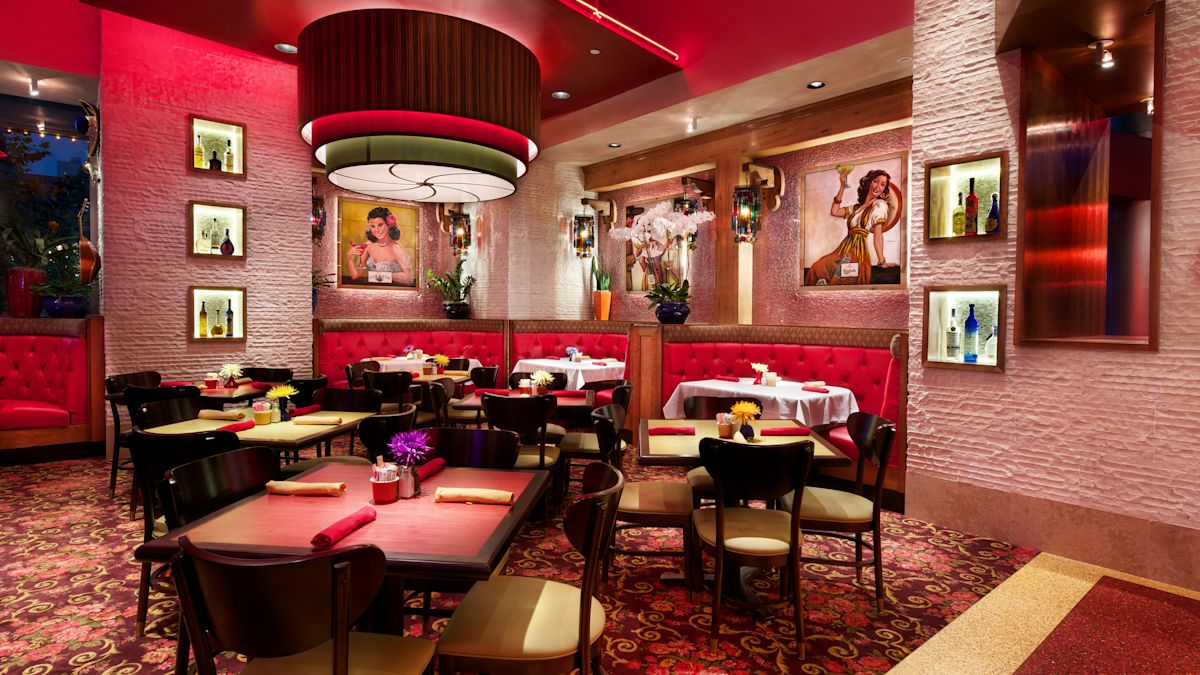 Restaurant Dining Area with Chairs and Tables