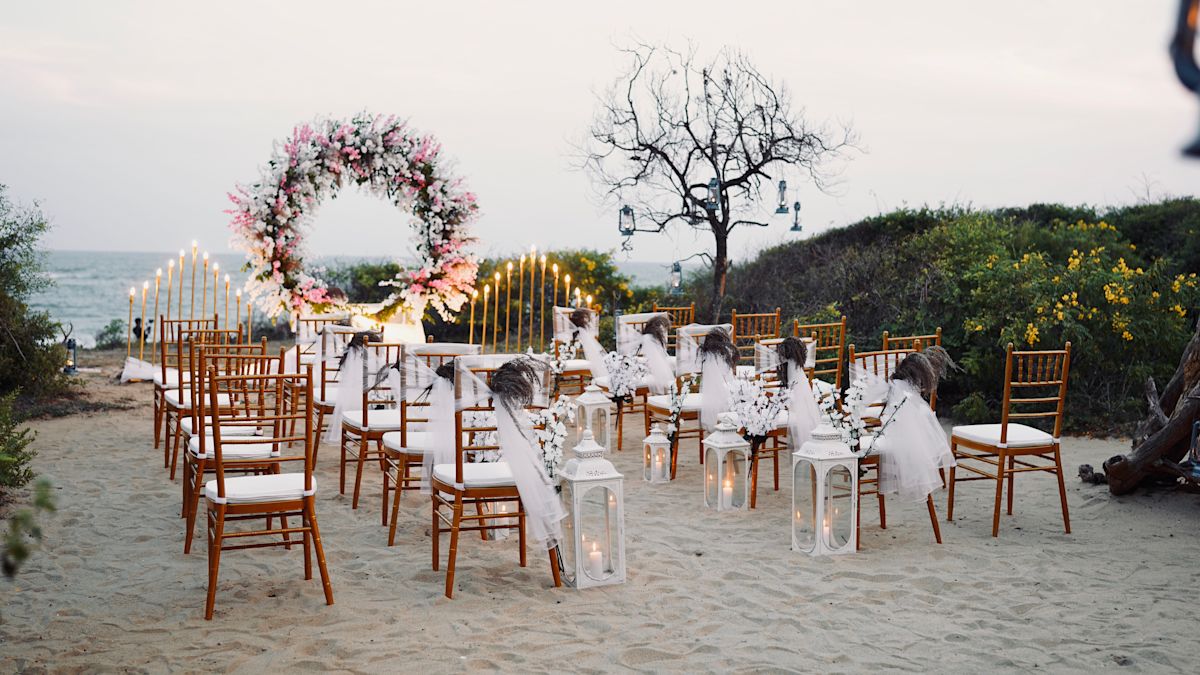 Hilton Yala Resort wedding set up