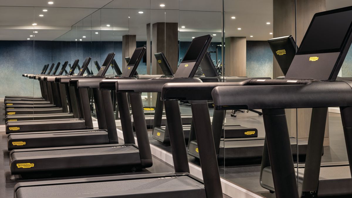 fitness center treadmills