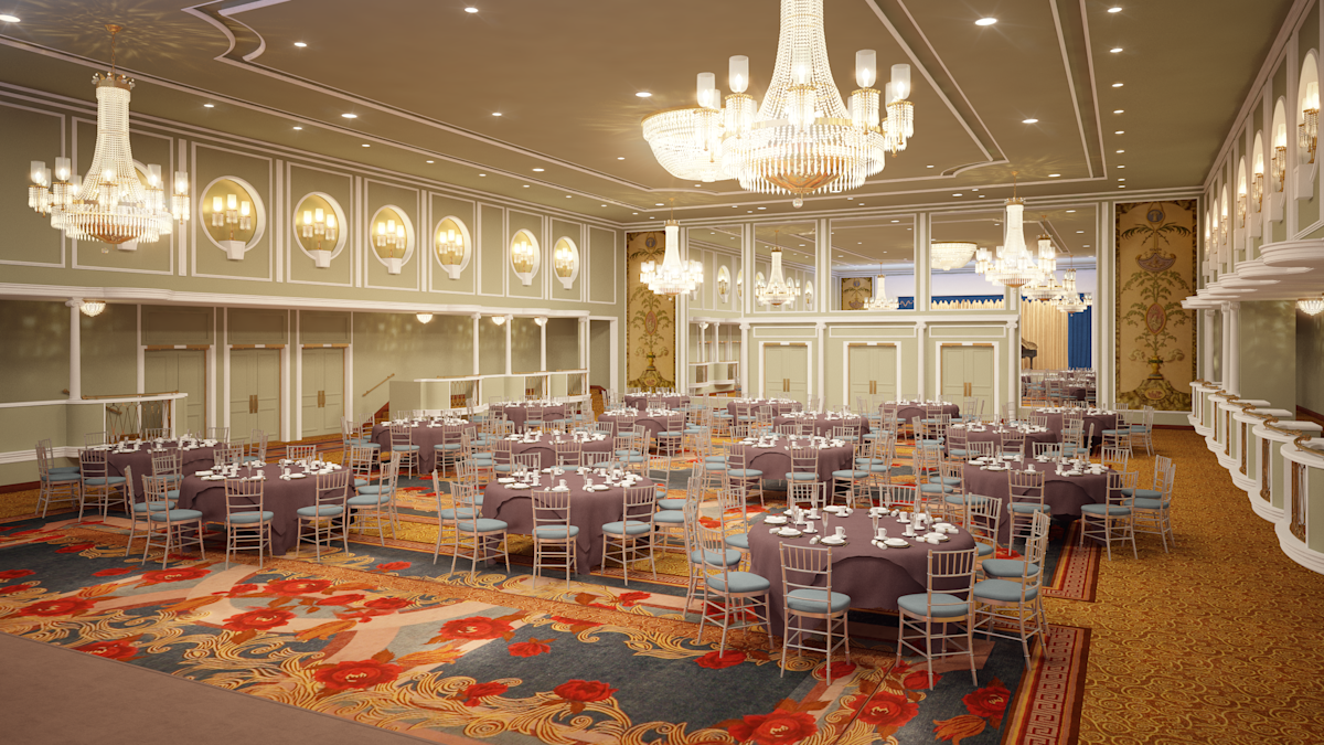 Ballroom With Event Set Up