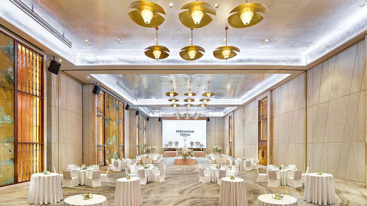 Grand Ballroom Setup with Round Tables