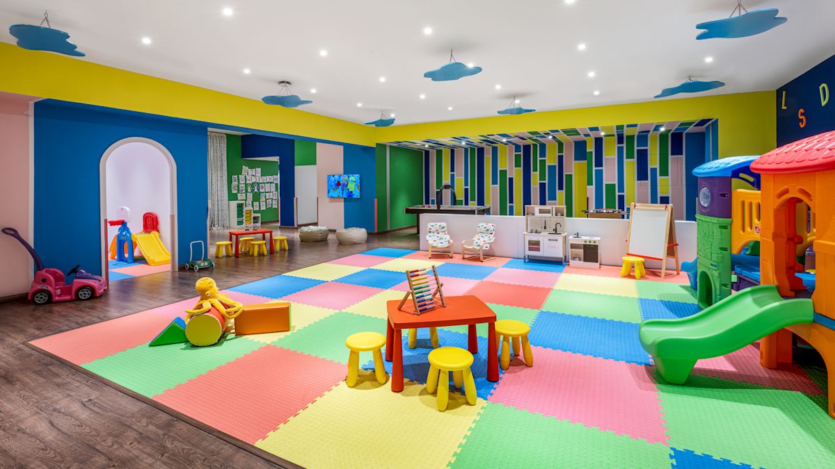 Colorful Kids Club with Toys and Entertainment for Young Guests