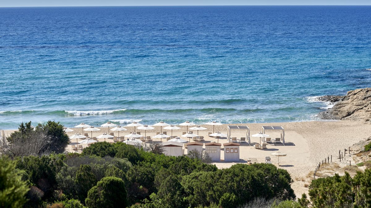 View of Cabanas at the Beach