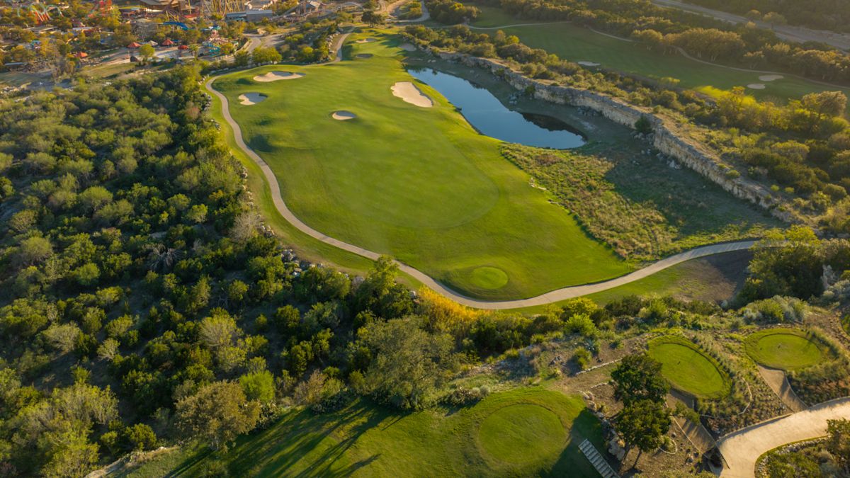 Aerial view of golf course