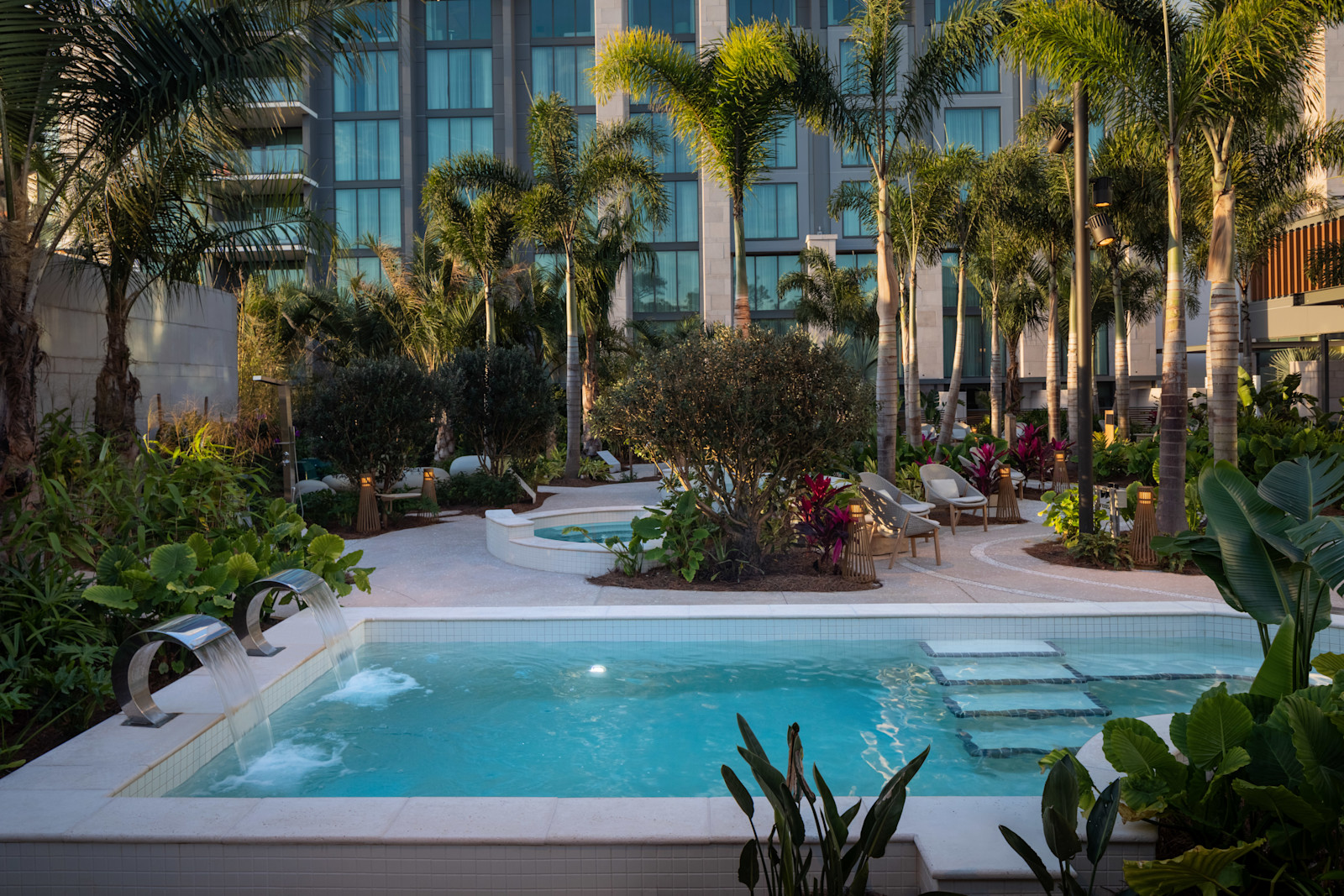View of the Water Garden at the Spa