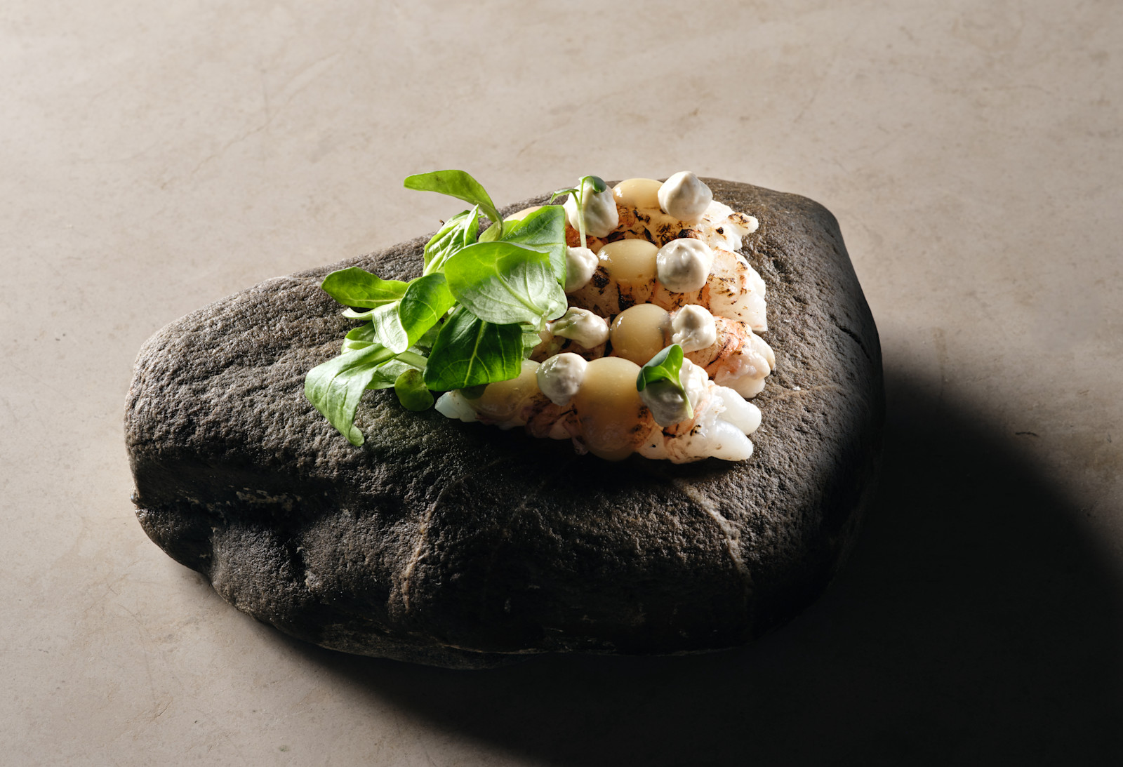 Food on a Table at Cretamos a La Carte Restaurant