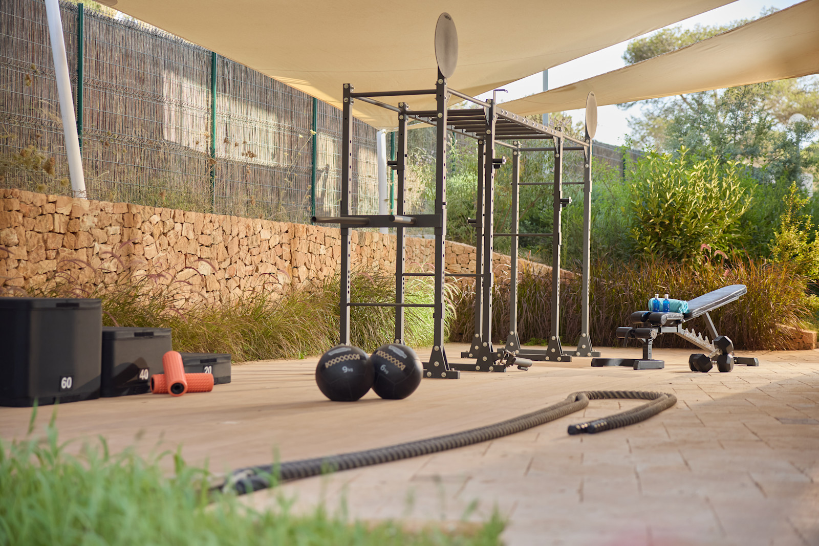 Fitnessraum im Freien