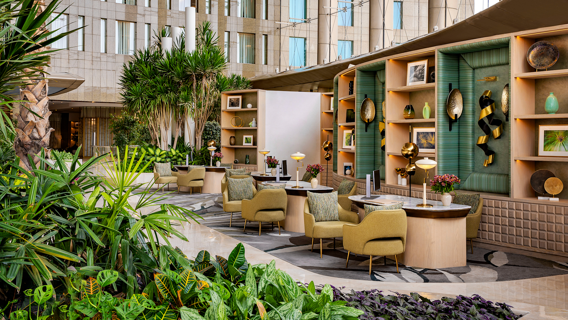 lobby atrium seating area