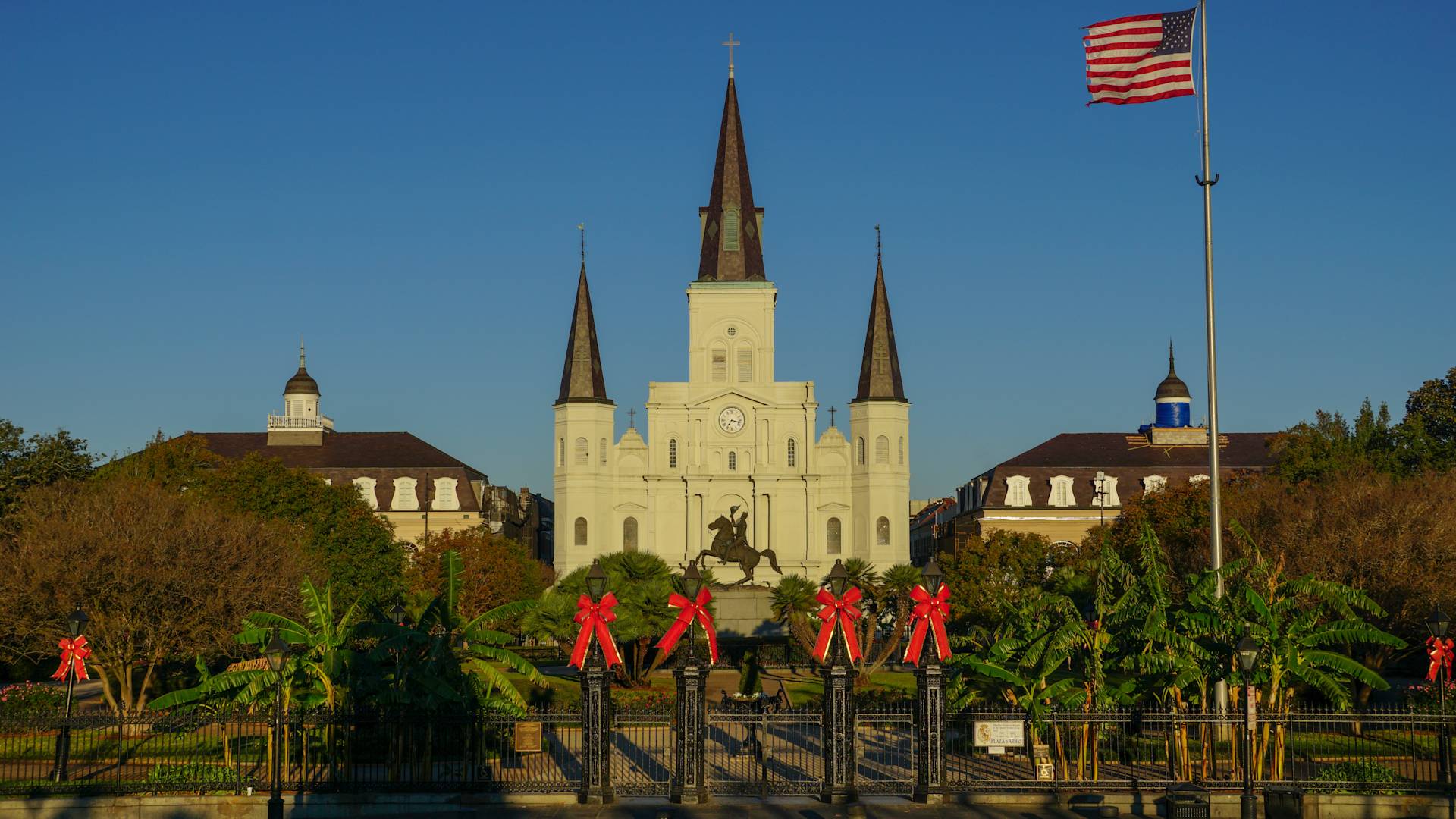 St. Louis Cathedral and Jackson Square in French Quarter
