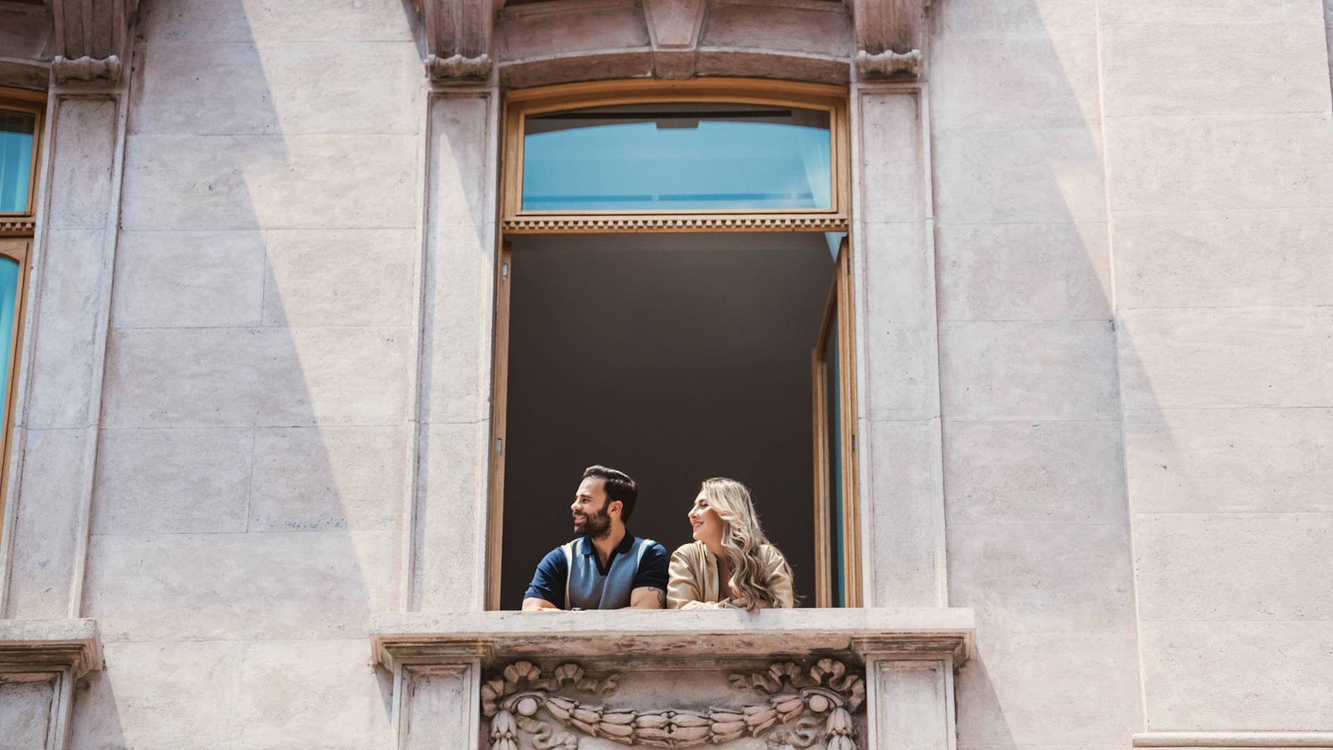 a Couple on a Guest Room Window