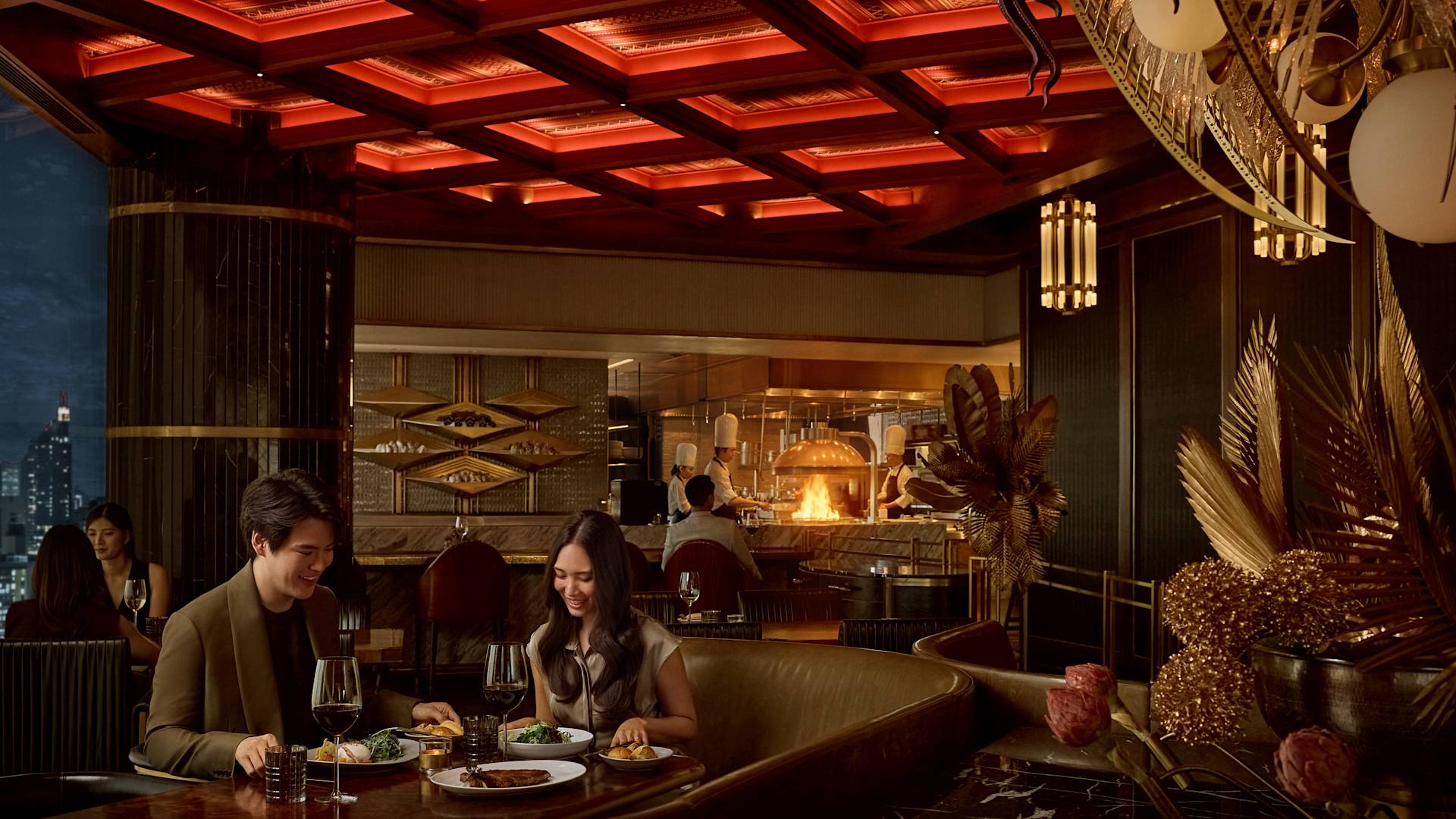 Bull & Bear Restaurant with Guests Dining