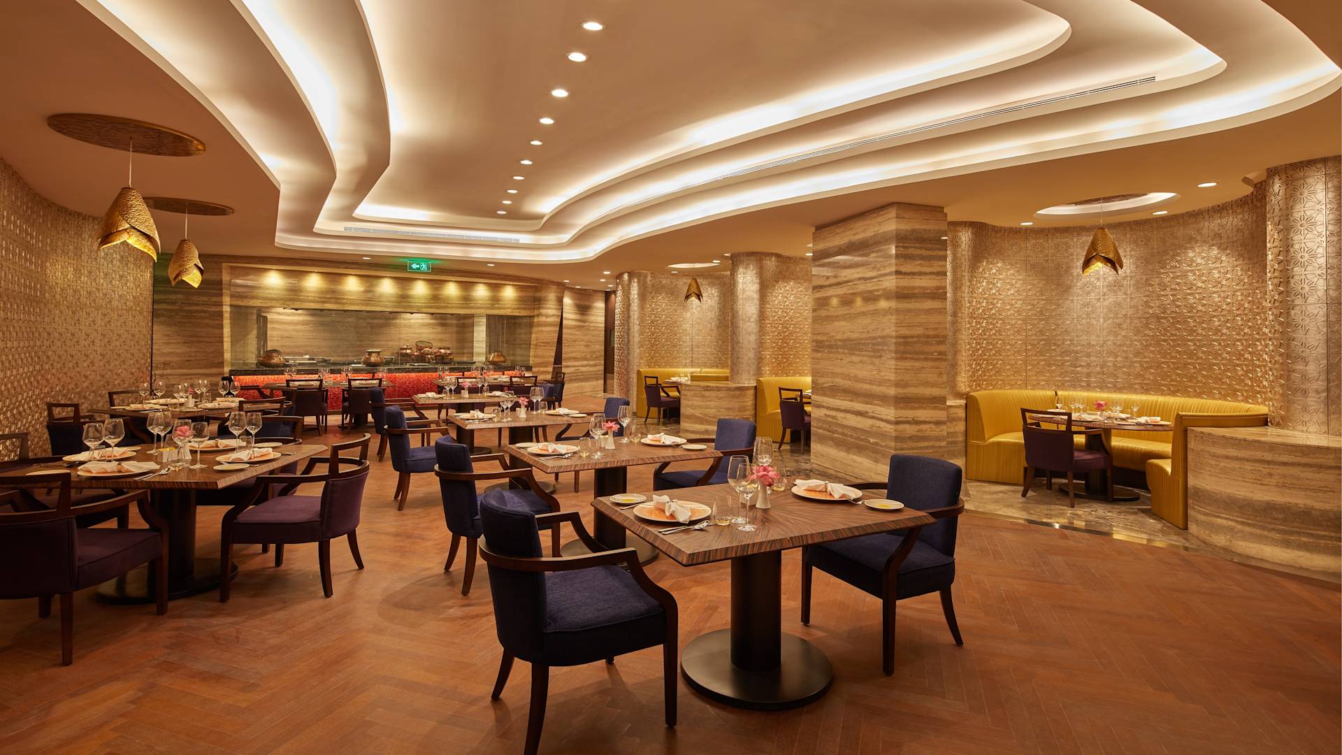 Restaurant Dining Area with Chairs and Tables